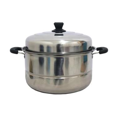 TOKO PASTI PUAS Panci Stainless Kukusan Dandang [30 cm] Silver