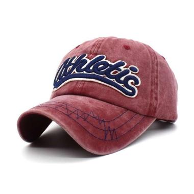Baseball cap : ATHLETICS - Topi Baseball Topi Pria Topi Snapback One Size RED