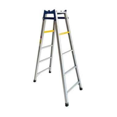 Tangga Lipat Aluminium JITU - 1,5 Meter / 150 CM bentukA biru