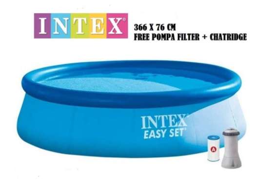 Jual Kolam Renang Anak Jumbo Bulat Intex Kolam Renang Portable 366x76 Cm Free Pompa Filter Kolam Murah Agustus 2020 Blibli Com