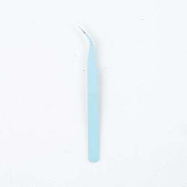 Pinset Tools Steel Stiker Scrapbook Premium Stiker Penjepit Lengkung Biru