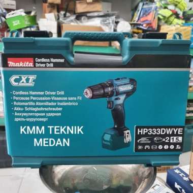 MAKITA MESIN BOR IMPACT CORDLESS BATERAI 12V HP333DWYE HP 333 DWYE