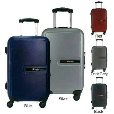 Tas Koper President 20 inch Kabin Roda 4 Hardcase Non Zipper TSA Lock warna Biru