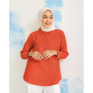 Geulis.id DAILY SHIRT (6 warna) Top S ORANGE