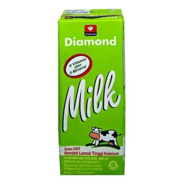 Promo Harga Diamond Milk UHT Low Fat High Calcium 200 ml - Blibli