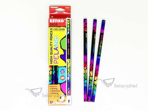 Pensil 2B | Pencil 2B Kenko Hexagonal 0820 Pelangi
