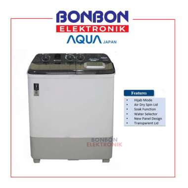 Aqua Mesin Cuci 2 Tabung 10 KG QW-1060XT / QW 1060XT HIJAB MODE SERIES