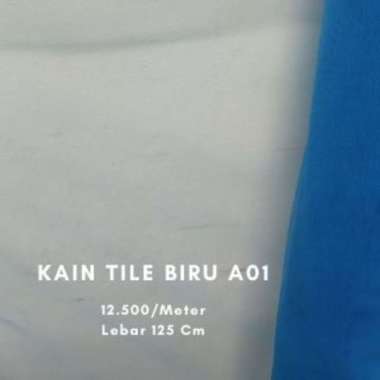 Alfa Textile Kain Tile Lebar 125 Cm Biru