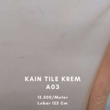 Alfa Textile Kain Tile Lebar 125 Cm Krem
