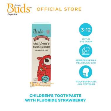 BUDS CHILDREN TOOTHPASTE 1-3Years STRAWBERRY