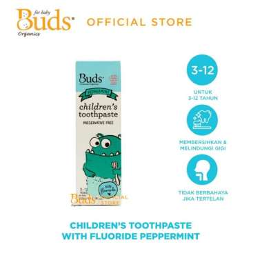 BUDS CHILDREN TOOTHPASTE 1-3Years PEPPERMINT