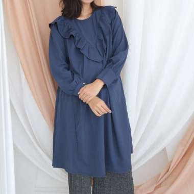 MAMAHAMIL Baju Hamil Menyusui Muslim Jumbo OLIN Dress - DRO 1015 Semua Ukuran BIRU