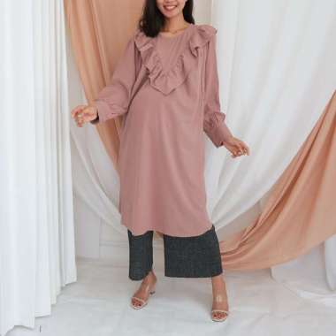 MAMAHAMIL Baju Hamil Menyusui Muslim Jumbo OLIN Dress - DRO 1015 Semua Ukuran COKLAT