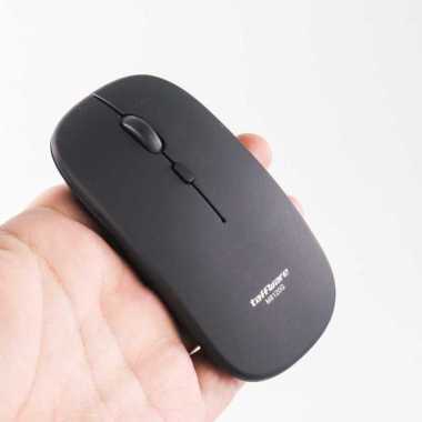 Mouse Bluetooth 5.0 Laptop Komputer Wireless 2.4G Rechargeable Desain Elegan 250 Hz Mouse Laptop Tan