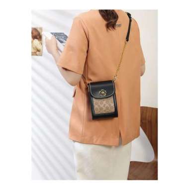 KOREA STYLE TAS SELEMPANG HP WANITA CSM5278 TAS FASHION IMPORT ORI BERKUALITAS PREMIUM BLACK