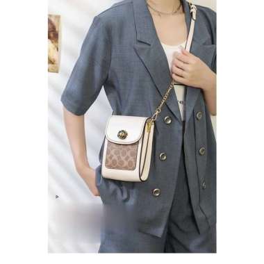 KOREA STYLE TAS SELEMPANG HP WANITA CSM5278 TAS FASHION IMPORT ORI BERKUALITAS PREMIUM WHITE