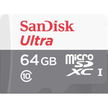 SanDisk Ultra microSD, SQUNR 64GB, C10, UHS-1, 100MB/s R, 3x5, 7Y [SDSQUNR-064G-GN3MN] Grey