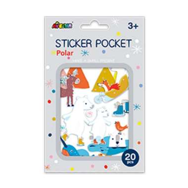 AVENIR Sticker Pocket Polar TS198190 stiker beruang kutub stiker tema polar hiasan stiker