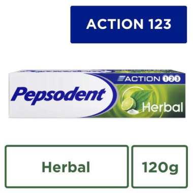 Promo Harga Pepsodent Pasta Gigi Action 123 Herbal 120 gr - Blibli