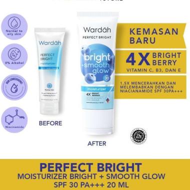 WARDAH PERFECT BRIGHT MOISTURIZER + SMOOTH GLOW SPF30