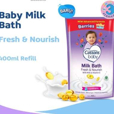 CUSSONS BABY MILK BATH 400ml (Refil)
