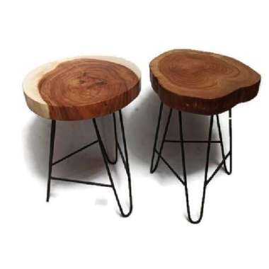 Kursi kayu jati solid / meja kopi teh kayu jati / dudukan standing pot Kayu jati