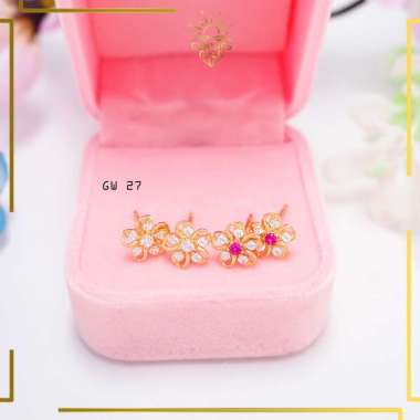 ANTING GIWANG EMAS ASLI GOLD KADAR 375 DAN KADAR 300 ANTING TUSUK ANTING BUNGA EMAS CANTIK ANTING RE