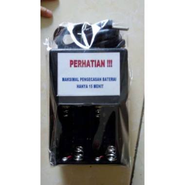 Charger Batre Baterai AA Rechargeable semua MaH 15 menit penuh Tamiya Hitam