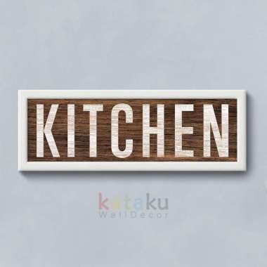 Pajangan Rustic PictBox Kitchen Sign Hiasan Dinding Dapur Wall Decor - putih