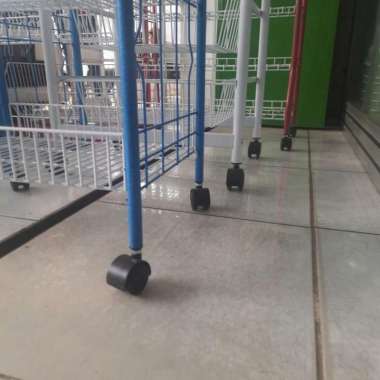 Roda Gawang Plastik Jemuran Baju Lemari Dorong Geser Portable