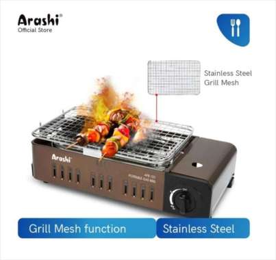 Kompor Camping Gas Panggang Sate BBQ Grill Portable Arashi APB 101