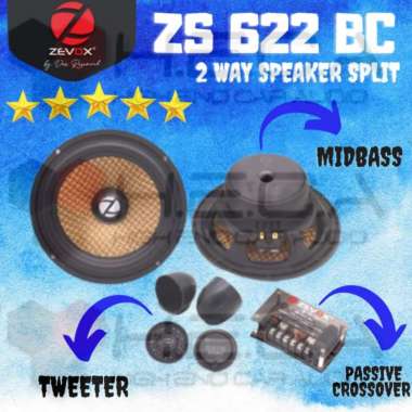 ZEVOX ZS 622 BC Speaker 2-Way Component Split 6,5" ZS-622BC by Vox