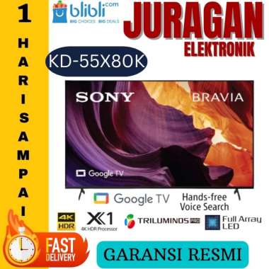 Sony Bravia 55X80K 4K Ultra HD Smart TV (Google TV) 55 Inch KD-55X80K