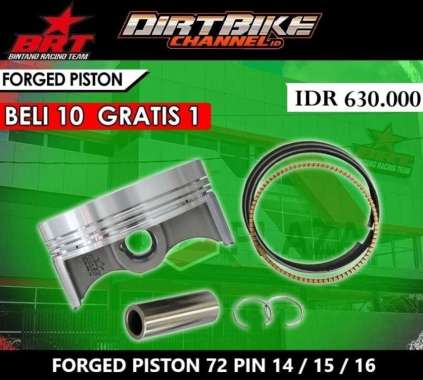 PISTON BRT FORGED 72 72mm PIN 14 15 16 15