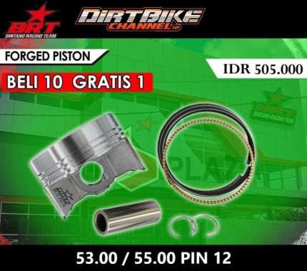PISTON BRT FORGED 53MM 55MM PIN 12 70 PIN 15