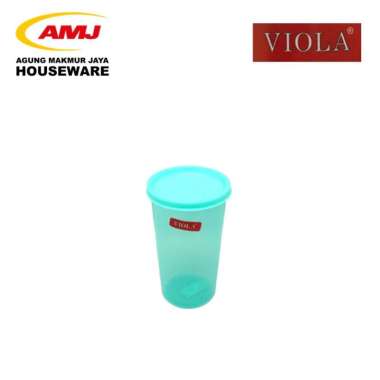 GELAS MINUM PLASTIK + TUTUP VIOLA M