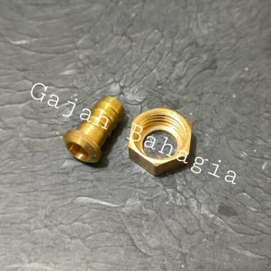 Nepel kran angin 1/4 kompresor Kuningan drat dalam HATO