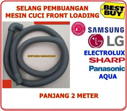 SELANG PEMBUANGAN AIR MESIN CUCI FRONT LOADING - PANJANG 2 METER