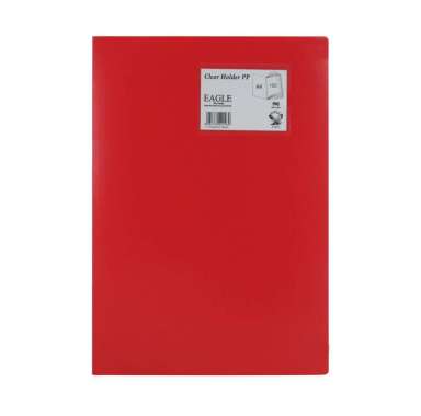 EAGLE FILES Clear Holder Document Keeper Display Book Map Dokumen Holder A4 100 Pocket MERAH