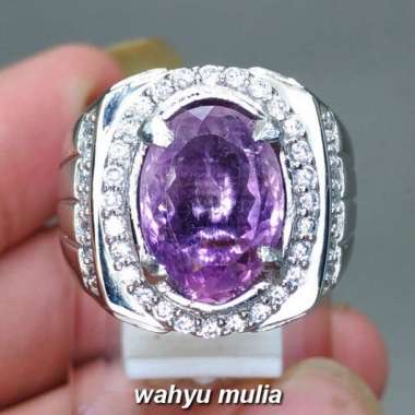 Batu Cincin Permata Kecubung Kinyang Ungu Cutting asli (Kode 1572) Ungu