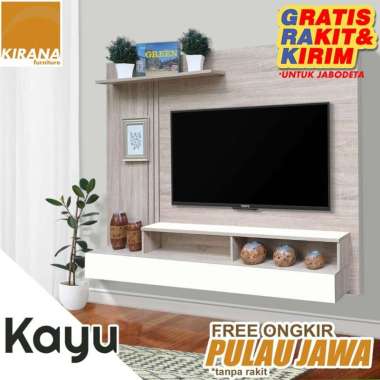 Kirana Wall Unit Kayu Rak TV Gantung Buffet TV Backdrop TV Modern Minimalis - TALLINN SC Sonoma Crea