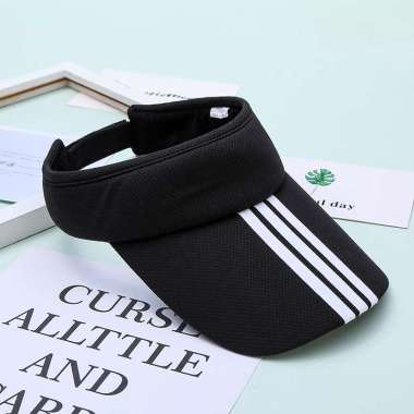 TRINITY Sun Hat Topi Pantai Topi Senam Topi Aerobik Topi Wanita BLACK