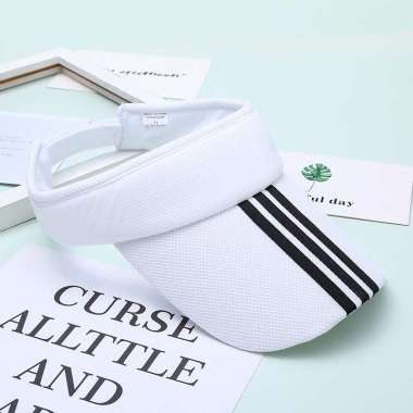 TRINITY Sun Hat Topi Pantai Topi Senam Topi Aerobik Topi Wanita WHITE