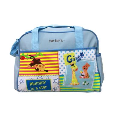 Carter Mummy Star Diaper Bag - Baby Blue