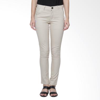 Cany Chino Basic Women Celana Panjang - Cream