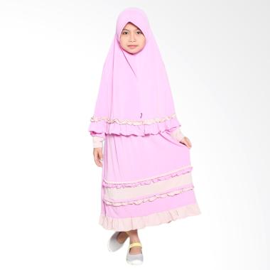 Allev Hafshah Pink Cream Baju Muslim Anak