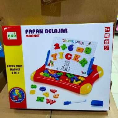 Papan Belajar Magnet / Papan Tulis 2 in 1 Mainan Edukasi Anak
