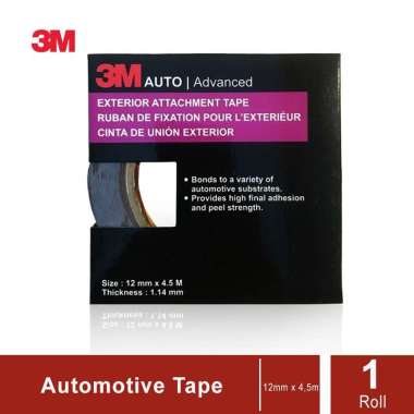3M VHB Double Tape Automotive Mobil size 12mm x 4.5m Hitam