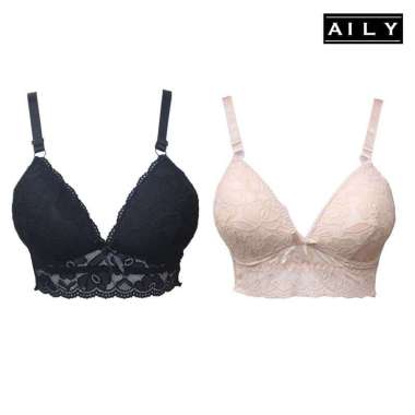 Aily 8841 Lace Sweet Bra [Big Size/ Cup C] Navy 38C