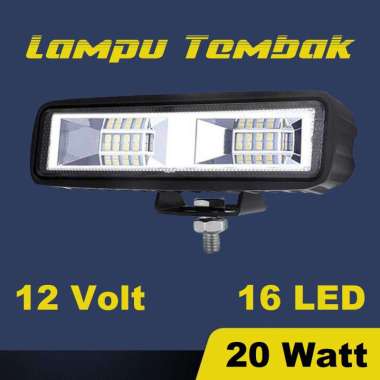 Lampu Tembak Sorot LED Bar Cree 16 Titik Mata CWL 20 Watt 20W Worklight 20Watt offroad Motor Mobil P